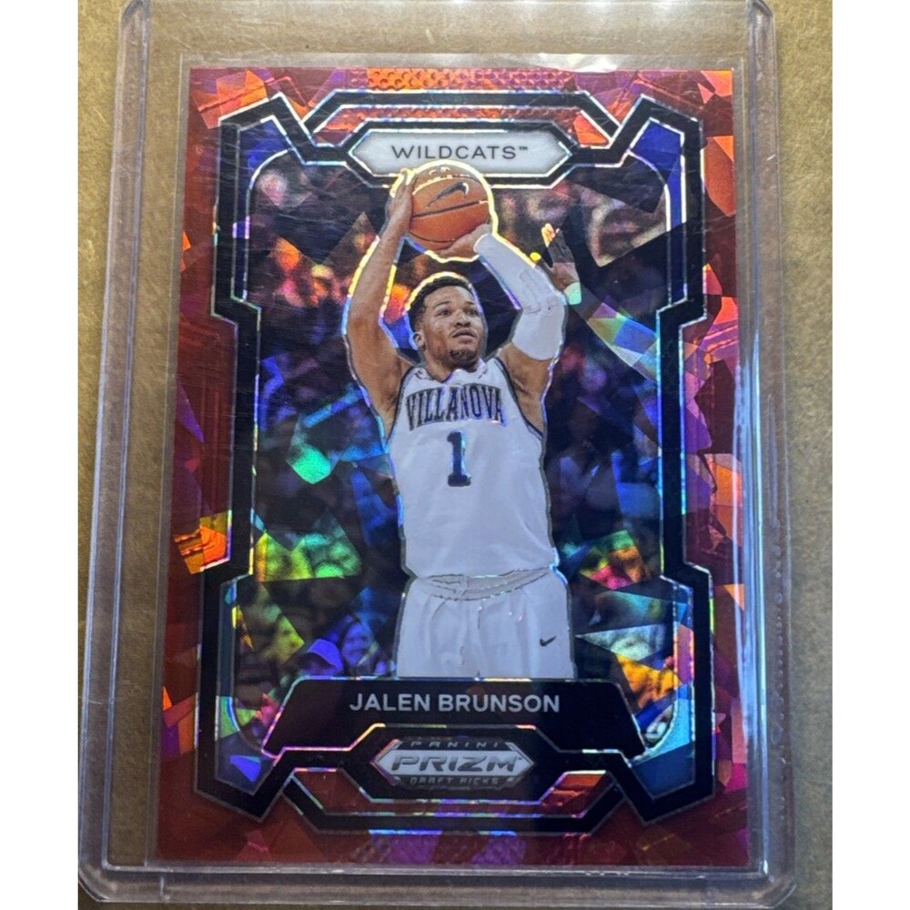 2024 Prizm Draft Picks Jalen Brunson Red Cracked Ice! Villanova! Knicks!